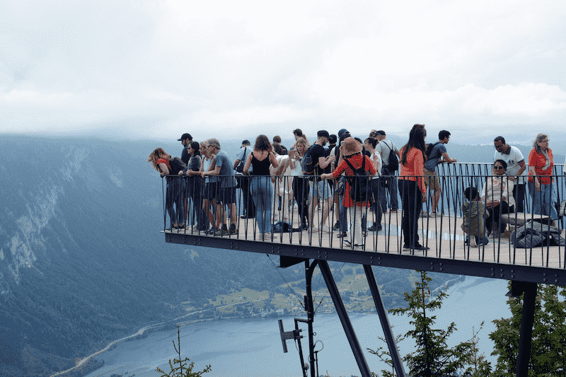 Tourists in Harder Kulm