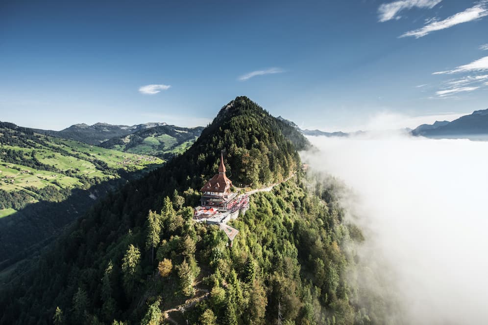 View of Harder Kulm from a drone