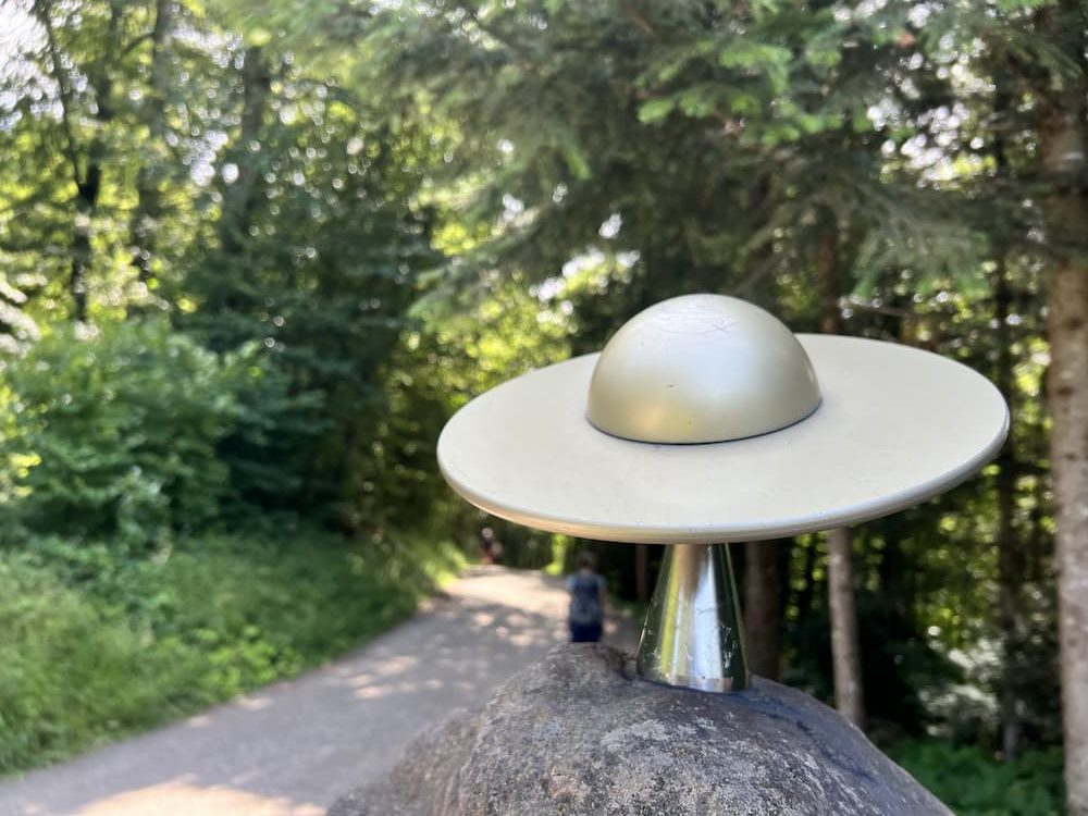 Saturn looking down the Planetenweg trail