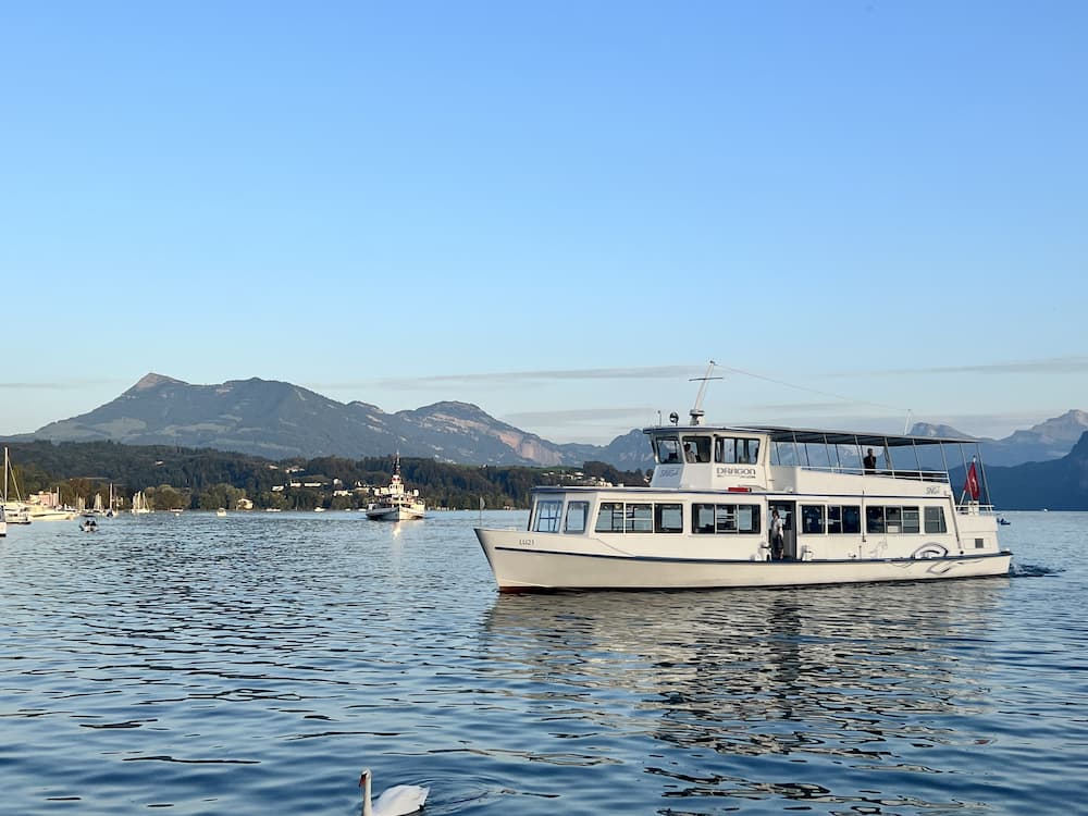 Boat on Lake Lucerne