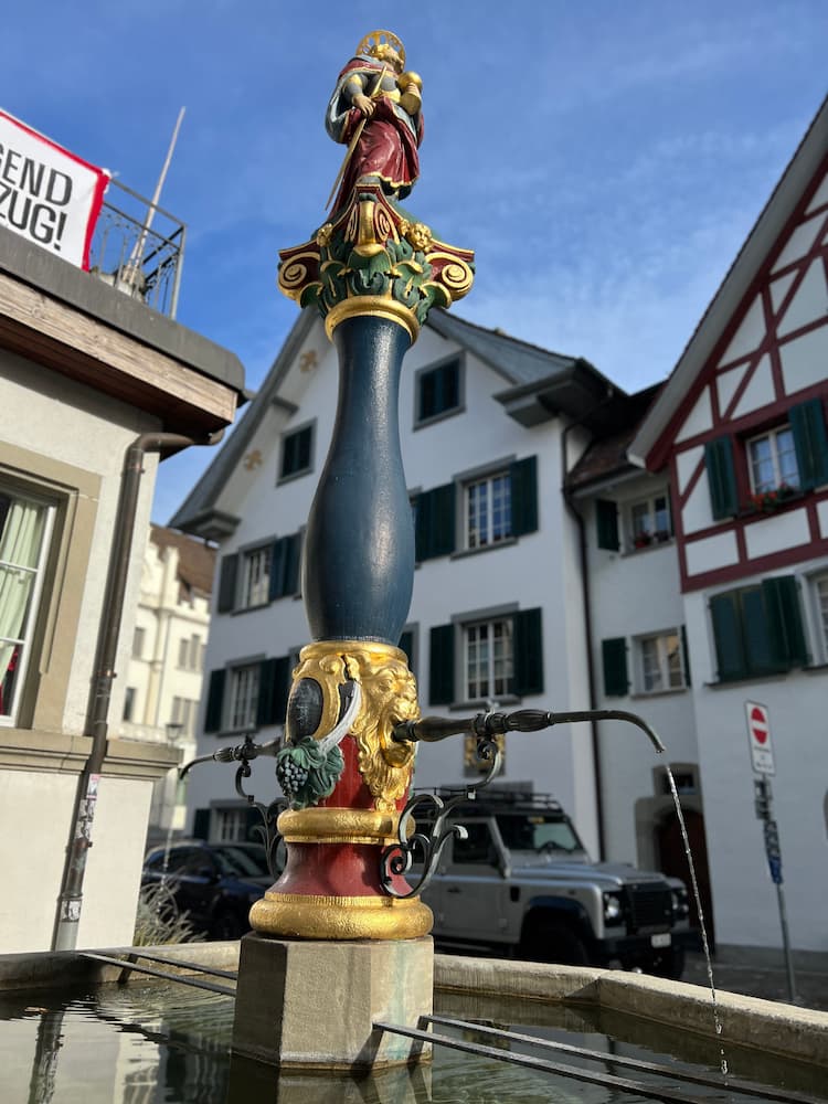 Fountain in Zug old town