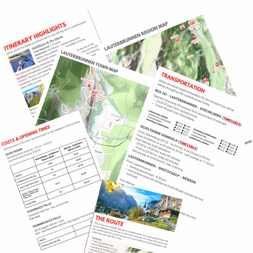 1 Day Lauterbrunnen Murren Schilthorn Itinerary Guide SwitzerLanding