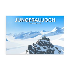 Jungfraujoch Switzerland Vintage Postcard