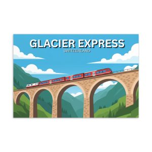 Glacier Express Switzerland Vintage Postcard